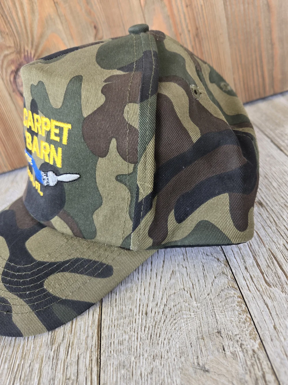 Arcadia Florida Carpet Barn Camouflage Baseball Cap in Green Adjustable